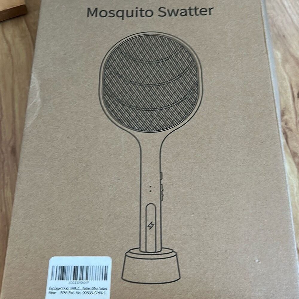 Mosquito Racket USB Rechargeable Fly Zapper Swatter Lamp